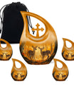 Deer Family Theme Large Urn With 4 Keepsake Urn