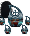 Basketball Theme Large Urn With 4 Keepsake Urn