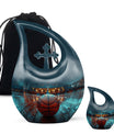 Basketball Theme Large Urn With 1 Keepsake Urn