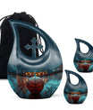 Basketball Theme Large Urn With 2 Keepsake Urn