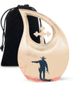 Cross-Drop Cowboy Memorial: Large Customizable Tribute Urn