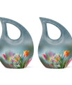 10 Inch Tulip Urn, Metal Cremation Urn