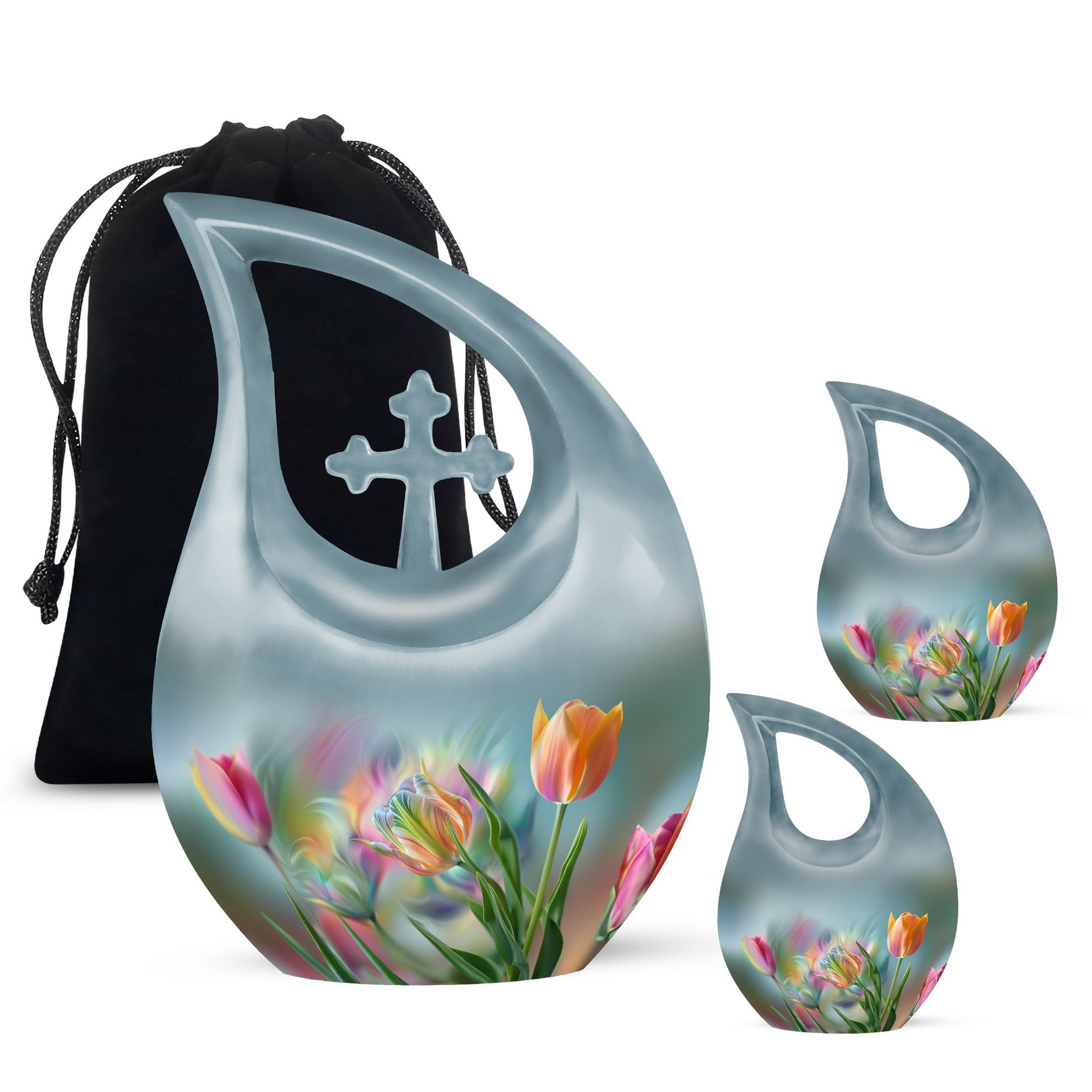 Tulip Flower Urn: Metal Cremation Urn for Treasured Farewells