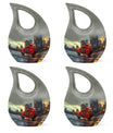 Motorcycle Theme 3 Inch Keepsake Pack of 4
