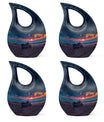 Motorcycle Theme 3 Inch Keepsake Pack of 4