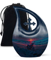 Motorcycle Theme Large Urn 10 Inch