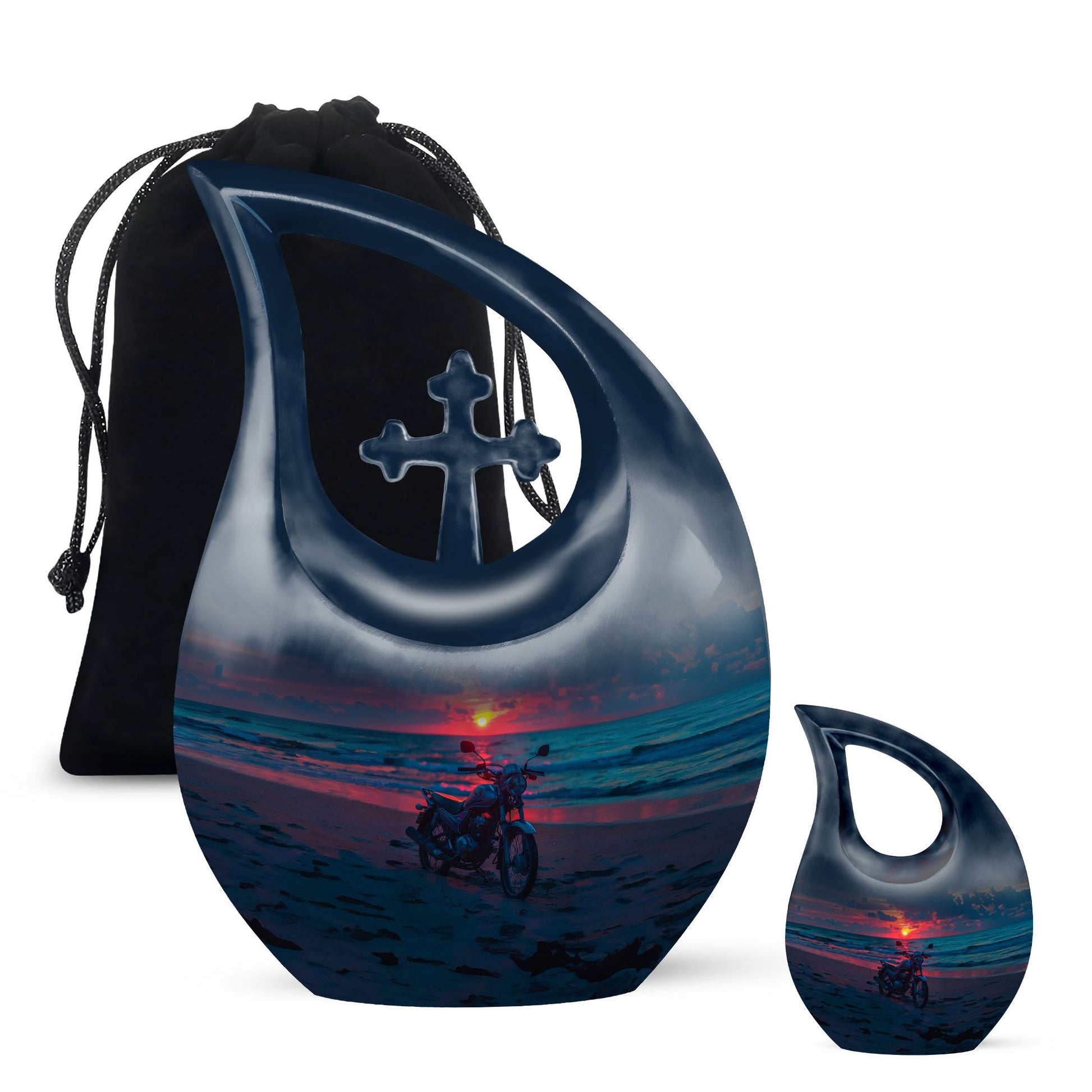 Motorcycle Urn: Honor Ride - Compact Memorial Urn for Bikers