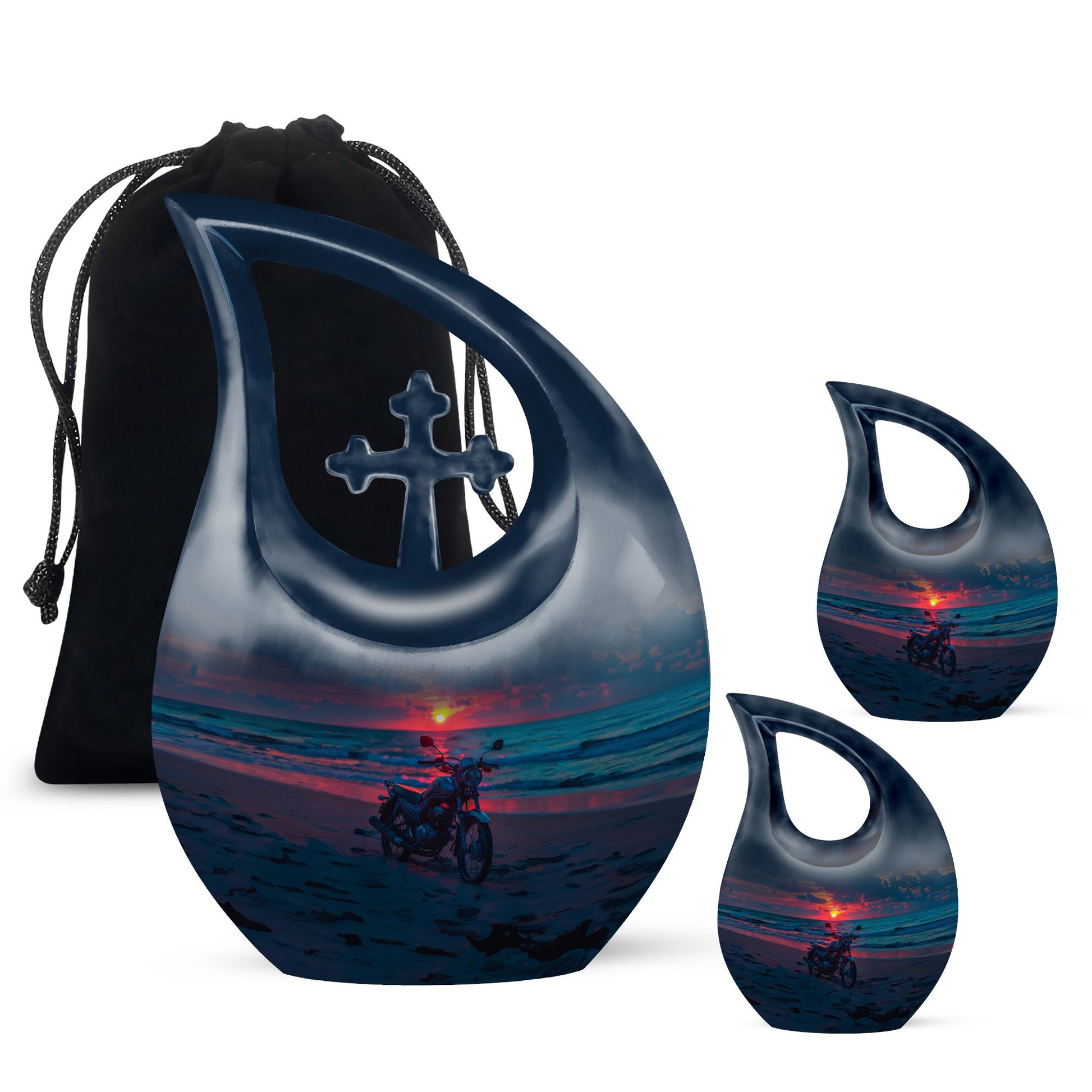 Motorcycle Urn: Honor Ride - Compact Memorial Urn for Bikers