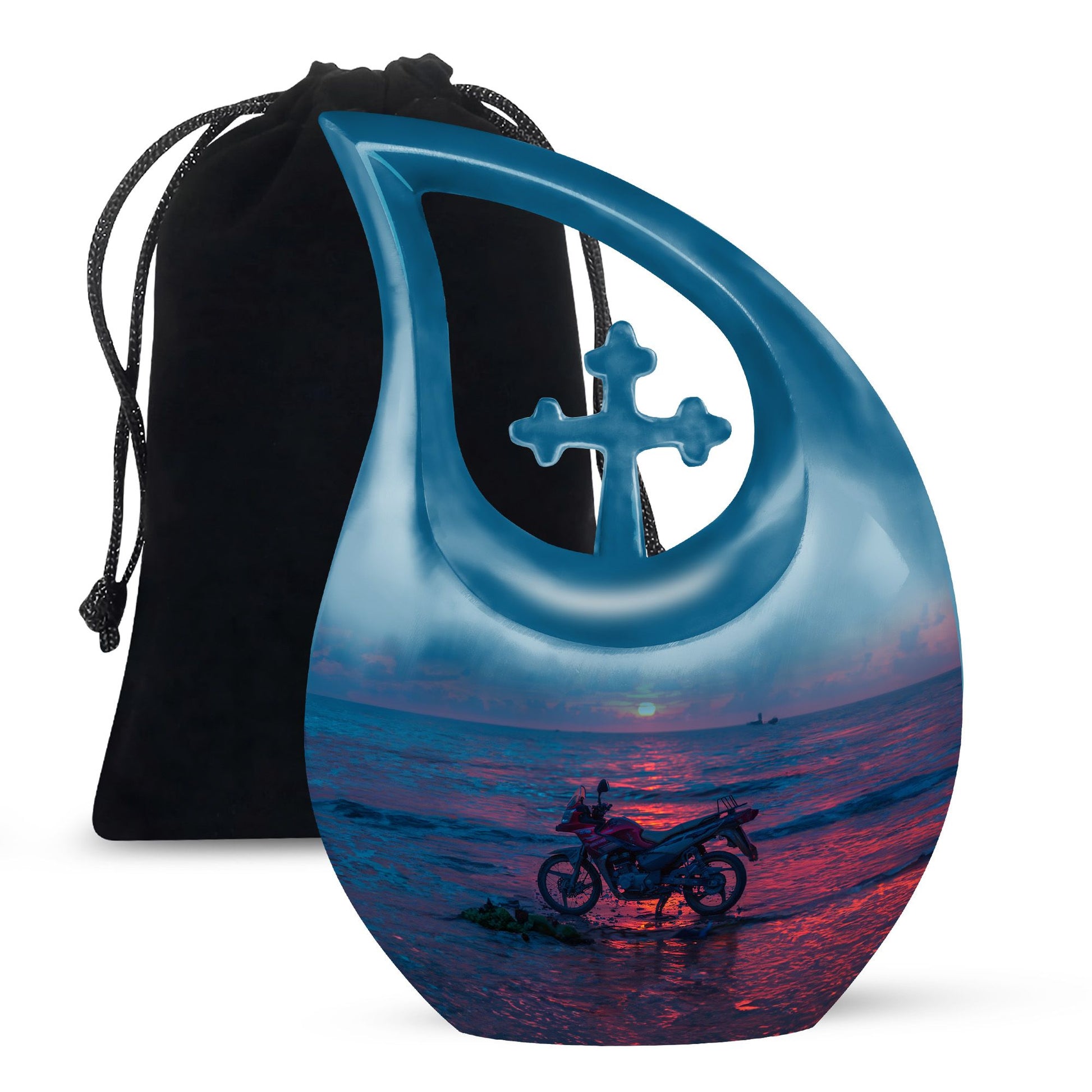 Motorcycle Reverence: Affordable Embracing Journey Memorial Urn