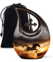 Horse Theme Large Urn 10 Inch