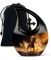 Horse Theme Large Urn 10 Inch