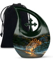 Peacock Cremation Urn - Small Cremation Urn For Ashes