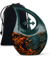 Peacock Theme Large Urn 10 Inch