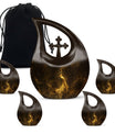 10-inch custom mom peacock urn with cross drop design, 
