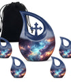 Nebula Galaxy Theme Large Urn With 4 Keepsake Urn