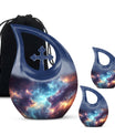 Nebula Galaxy Theme Large Urn With 2 Keepsake Urn