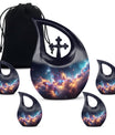 Nebula Galaxy Theme Large Urn With 4 Keepsake Urn
