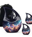 Nebula Galaxy Theme Large Urn With 2 Keepsake Urn