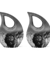 10 Inch Lion Urn with Cross Drop Design,