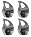10 Inch Lion Urn with Cross Drop Design,