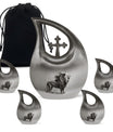 Lion Theme Large Urn With 4 Keepsake Urn
