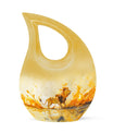 10-inch Lion Themed Cross Drop Dad Urn