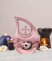 10-inch Panda-themed Cross Drop extra large urn 