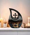 10-inch Swan Urn with Cross Drop design