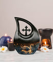 10-inch Swan Urn with Cross Drop design