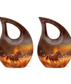 Runing Horse Theme 3 Inch Keepsake Pack of 2