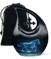 Runing Horse Theme Large Urn 10 Inch
