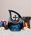 Running Horse Cross Drop affordable cremation urn