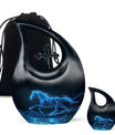 Runing Horse Theme Large Urn With 1 Keepsake Urn