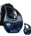 Wolf Theme Large Urn With 1 Keepsake Urn