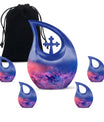Turtle Theme Large Urn With 4 Keepsake Urn