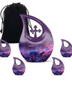 Turtle Theme Large Urn With 4 Keepsake Urn