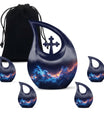 Galaxy Theme Large Urn With 4 Keepsake Urn
