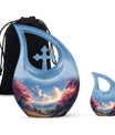 Sunset Theme Large Urn With 1 Keepsake Urn