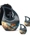 Dragon Theme Large Urn With 2 Keepsake Urn