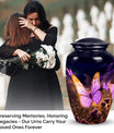 Elegant and artful Butterfly Cremation Urn, optimal for preserving ashes of an adult male or female loved one