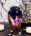 Elegant and artful Butterfly Cremation Urn, optimal for preserving ashes of an adult male or female loved one