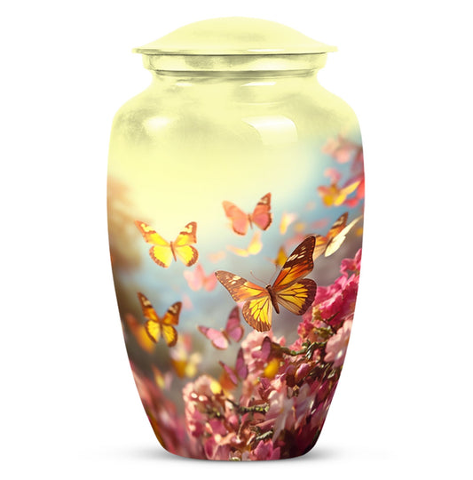 Large adult butterfly cremation urn for women, suitable for human ashes and funeral decorations