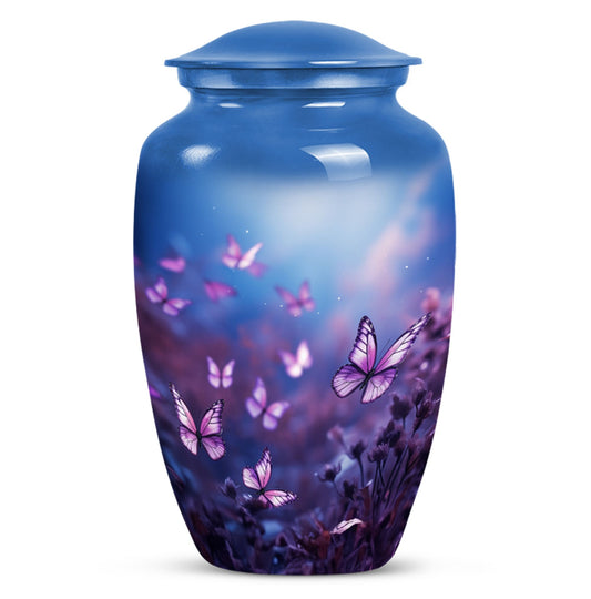 Beautiful butterfly cremation urn designed for adult human ashes, perfect for memorializing a loved one