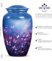 Beautiful butterfly cremation urn designed for adult human ashes, perfect for memorializing a loved one