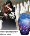 Beautiful butterfly cremation urn designed for adult human ashes, perfect for memorializing a loved one