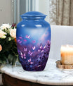 Beautiful butterfly cremation urn designed for adult human ashes, perfect for memorializing a loved one