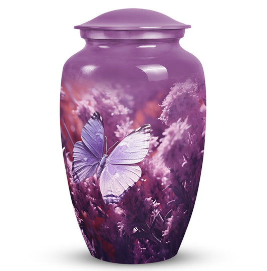 Medium-sized butterfly decorative urn for adult male ashes