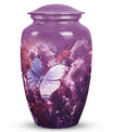 Medium-sized butterfly decorative urn for adult male ashes