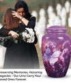 Medium-sized butterfly decorative urn for adult male ashes