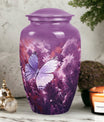 Medium-sized butterfly decorative urn for adult male ashes